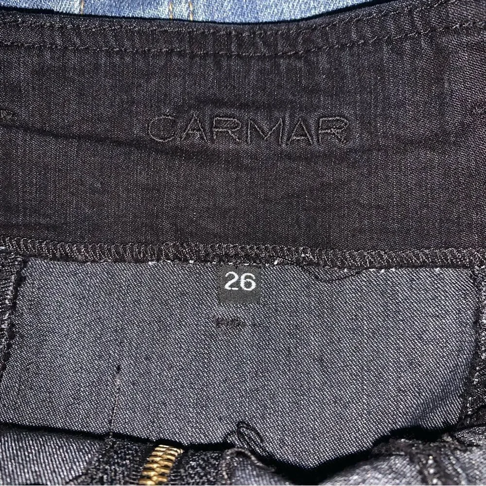 CARMAR Black Denim Skirt Size 26 - Picture 2 of 5